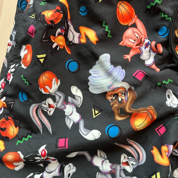 SPACE JAM Swim Trunks All Over Pattern - Picture 3 of 5